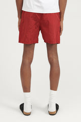 B0943 Nylon Metal Econyl Swim Trunks - Red
