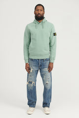 64120 Brushed Cotton Fleece Hooded Sweatshirt - Sage
