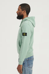 64120 Brushed Cotton Fleece Hooded Sweatshirt - Sage