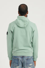 64120 Brushed Cotton Fleece Hooded Sweatshirt - Sage