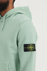 64120 Brushed Cotton Fleece Hooded Sweatshirt - Sage