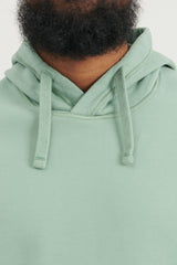 64120 Brushed Cotton Fleece Hooded Sweatshirt - Sage