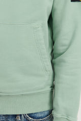 64120 Brushed Cotton Fleece Hooded Sweatshirt - Sage