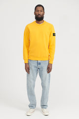 63020 Brushed Cotton Fleece Crewneck Sweatshirt - Yellow