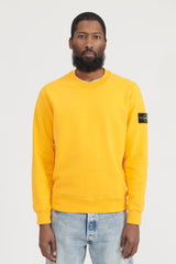 63020 Brushed Cotton Fleece Crewneck Sweatshirt - Yellow