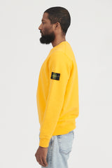 63020 Brushed Cotton Fleece Crewneck Sweatshirt - Yellow