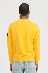63020 Brushed Cotton Fleece Crewneck Sweatshirt - Yellow