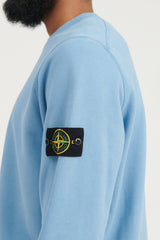 63020 Brushed Cotton Fleece Crewneck Sweatshirt - Mid Blue