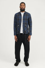 Rancher Shirt Jacket C/W Twill Ombre Plaid - Navy