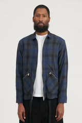Rancher Shirt Jacket C/W Twill Ombre Plaid - Navy