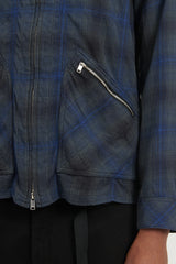 Rancher Shirt Jacket C/W Twill Ombre Plaid - Navy