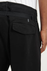 30229 Emerized Cotton Nylon Satin Wide Chino - Black