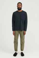 Long Sleeve Pocket Tee - Black
