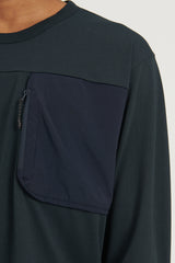 Long Sleeve Pocket Tee - Black