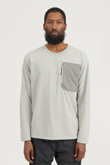 Long Sleeve Pocket Tee - Grey