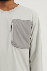Long Sleeve Pocket Tee - Grey