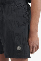 B0943 Nylon Metal Econyl Swim Trunks - Black
