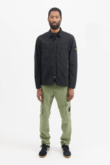 10210 Supima Cotton Twill Overshirt - Black