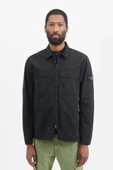 10210 Supima Cotton Twill Overshirt - Black
