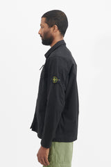 10210 Supima Cotton Twill Overshirt - Black