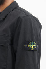 10210 Supima Cotton Twill Overshirt - Black
