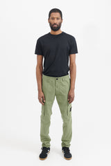 303WA Brushed Cotton Canvas Slim Cargo Pants - Sage