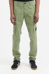303WA Brushed Cotton Canvas Slim Cargo Pants - Sage