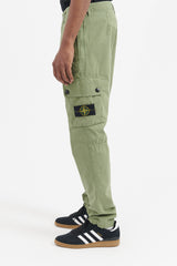 303WA Brushed Cotton Canvas Slim Cargo Pants - Sage