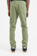 303WA Brushed Cotton Canvas Slim Cargo Pants - Sage