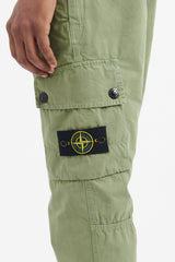 303WA Brushed Cotton Canvas Slim Cargo Pants - Sage