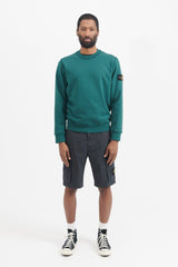 63051 Cotton Fleece Garment Dyed Crewneck Sweatshirt - Bottle Green
