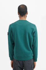 63051 Cotton Fleece Garment Dyed Crewneck Sweatshirt - Bottle Green