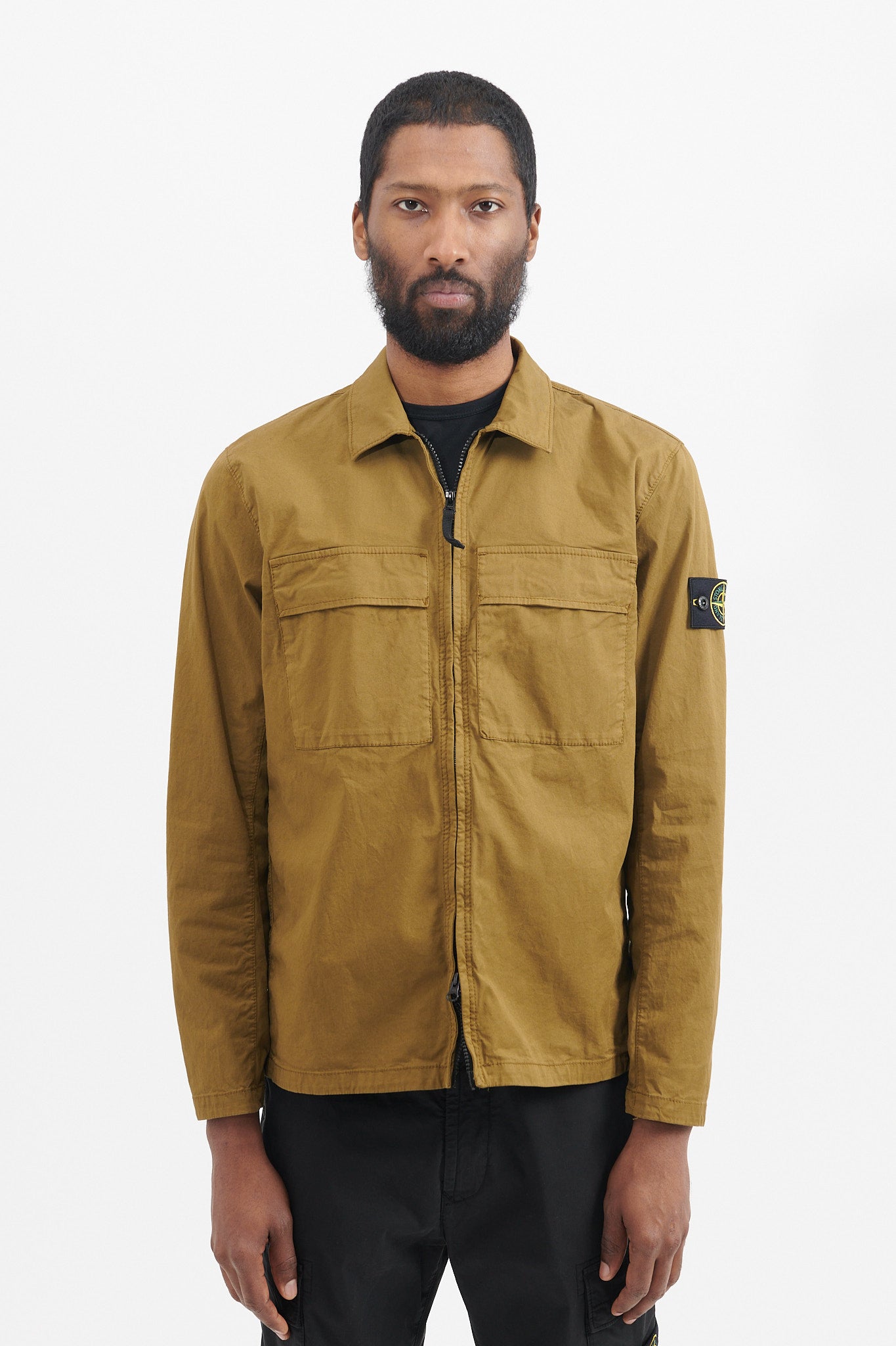 10210 Supima Cotton Twill Overshirt - Dark Beige – M5 SHOP