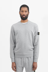 63051 Cotton Fleece Garment Dyed Crewneck Sweatshirt - Melange Grey