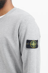 63051 Cotton Fleece Garment Dyed Crewneck Sweatshirt - Melange Grey