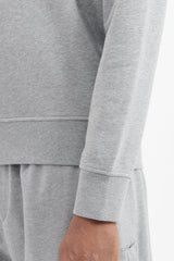 63051 Cotton Fleece Garment Dyed Crewneck Sweatshirt - Melange Grey