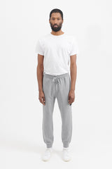 64451 Cotton Fleece Garment Dyed Sweat Pants - Melange Grey