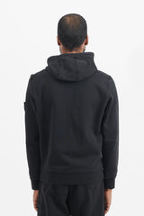 64151 Cotton Fleece Garment Dyed Hooded Sweatshirt - Black