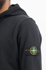 64151 Cotton Fleece Garment Dyed Hooded Sweatshirt - Black