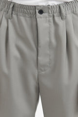 Summer Wool 2 Tuck Pants - Grey