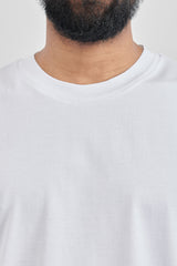Knitted Rib T-Shirt - White