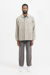 Double Pocket Over Shirt - Sand Beige