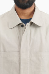 Double Pocket Over Shirt - Sand Beige