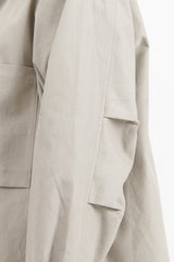 Double Pocket Over Shirt - Sand Beige