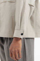 Double Pocket Over Shirt - Sand Beige