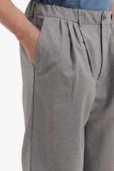 4 Tuck Relaxed Pants - Grey