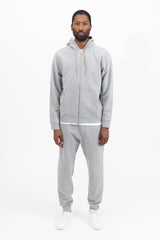 Zip Hoody - Grey Melange