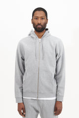 Zip Hoody - Grey Melange