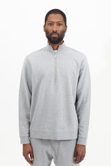 Half Zip Sweatshirt - Grey Melange