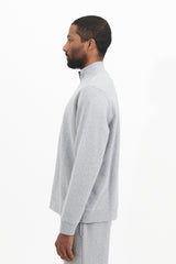 Half Zip Sweatshirt - Grey Melange